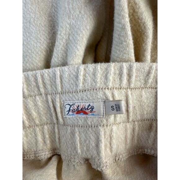 Faherty Legend Jogger Pant Small Embroidered Cream Oatmeal Lounge Athleisure - Picture 6 of 9